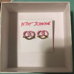 Betsey Johnson pretzel earrings